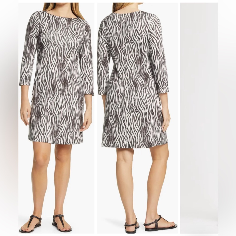 Tommy Bahama Women's Darcy Zesty Zebra Dress Black White Gray XS/TP NWT …